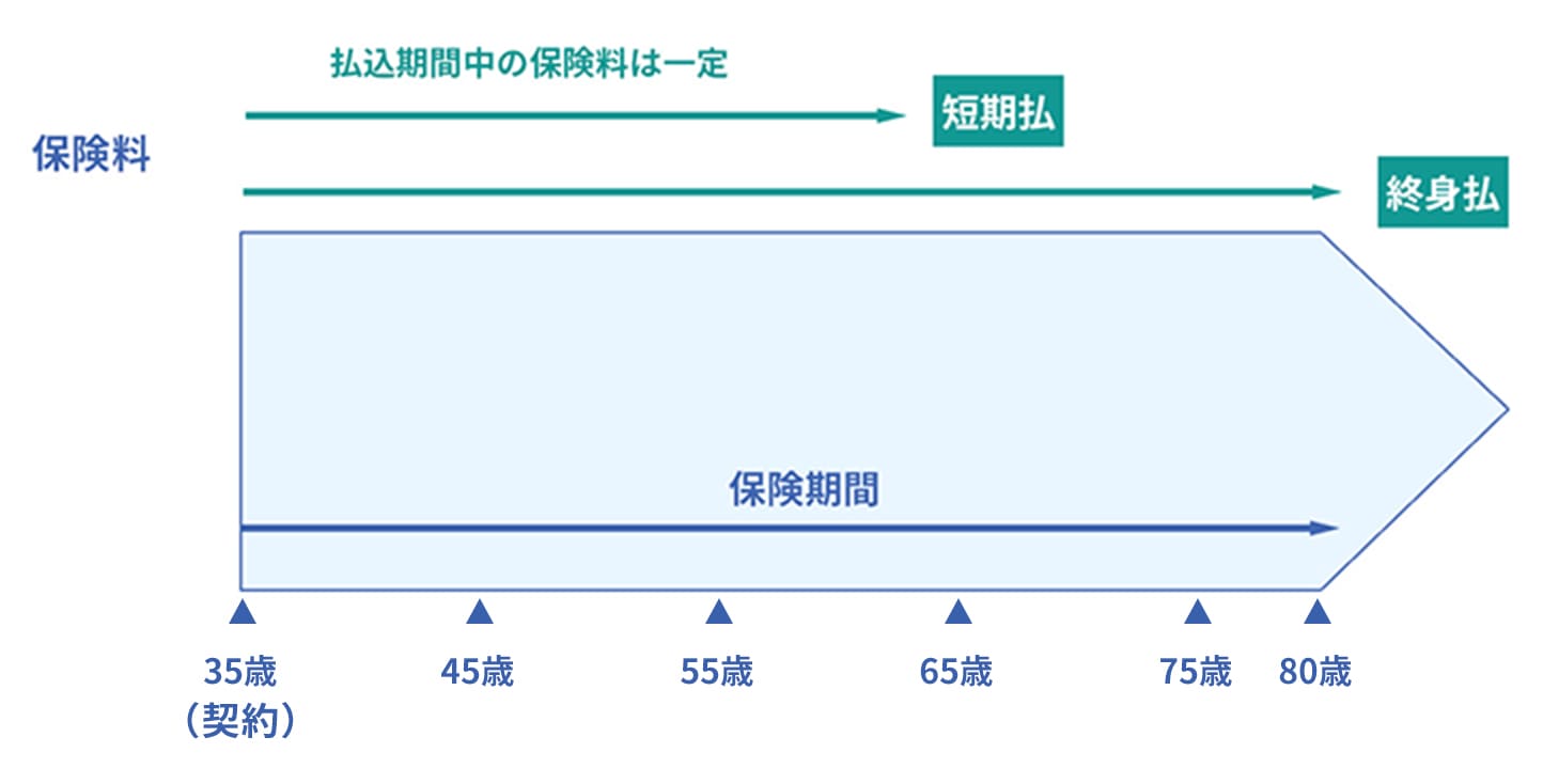 終身医療保険では一生涯保証が続き、満期や更新がないことを示すイメージ