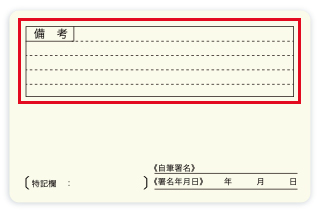 運転免許証の裏面