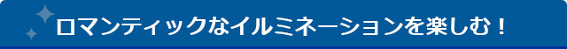 ロマンティックなイルミネーションを楽しむ!