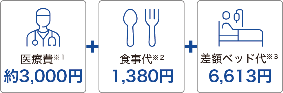 入院1日あたりに必要な費用