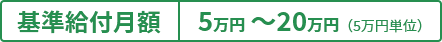 基準給付月額 5万円 ~20万円(5万円単位)