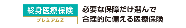 必要な保障だけ選んで合理的に備える医療保険